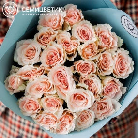 Букет из 25 нежно-розовых роз 40 см (Кения)